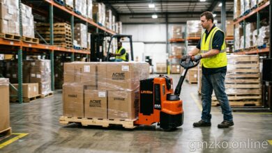 Lift Rite electric pallet jack used for efficient warehouse material handling and heavy load transport